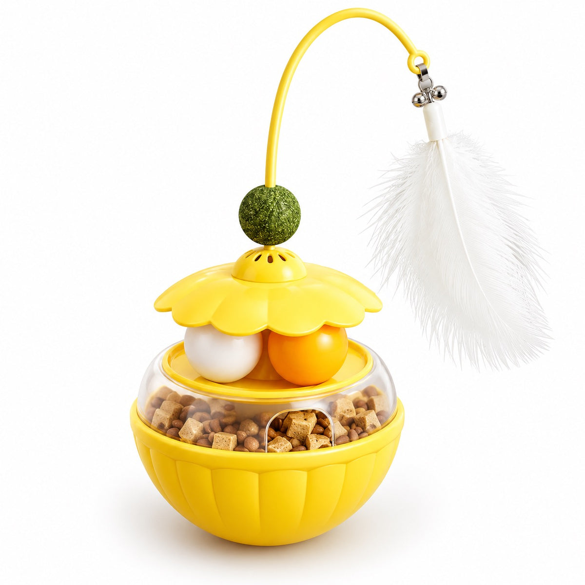 Feather Wobble Toy for Batting - Lemon Treat