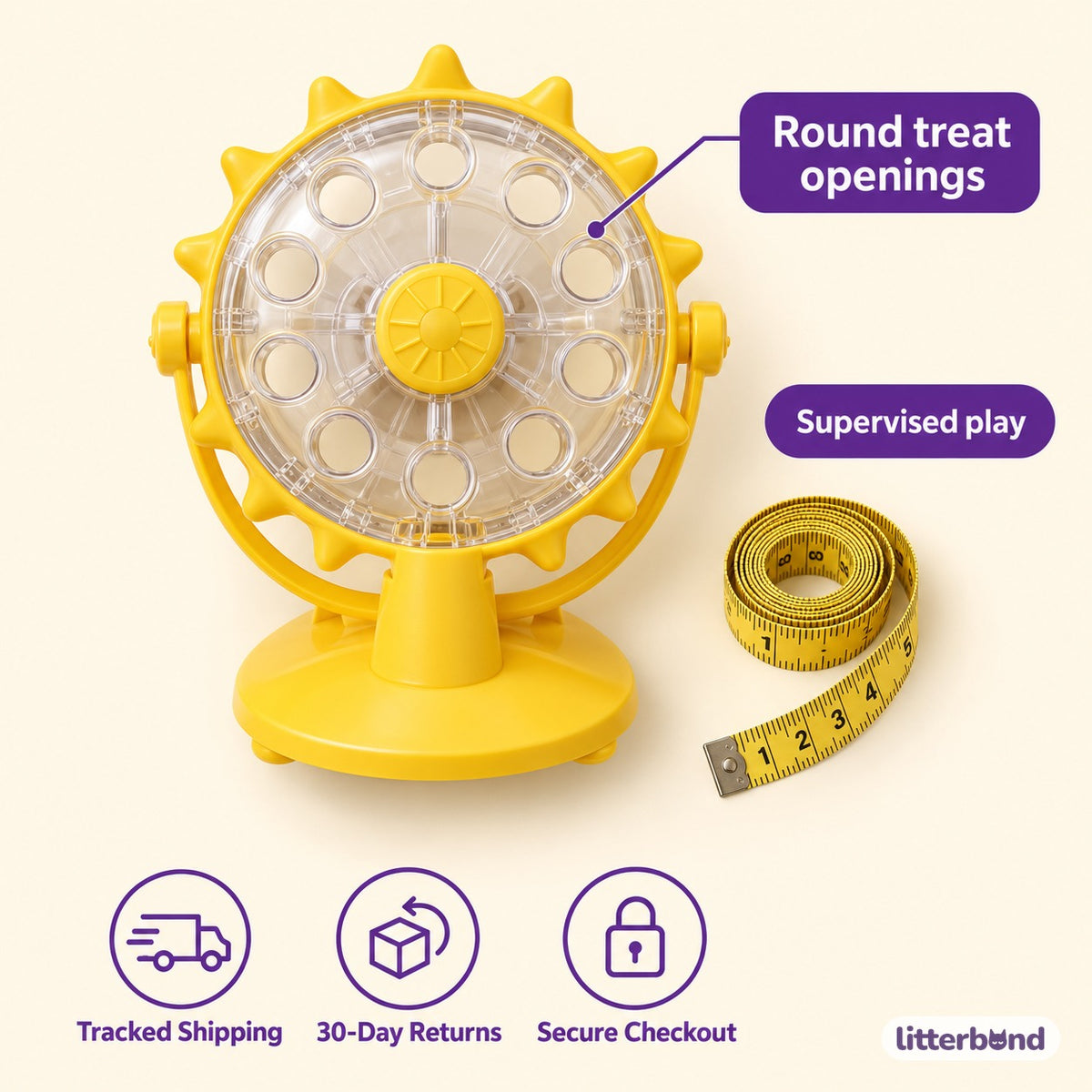 Rotating Treat Wheel for Batting - size and details
