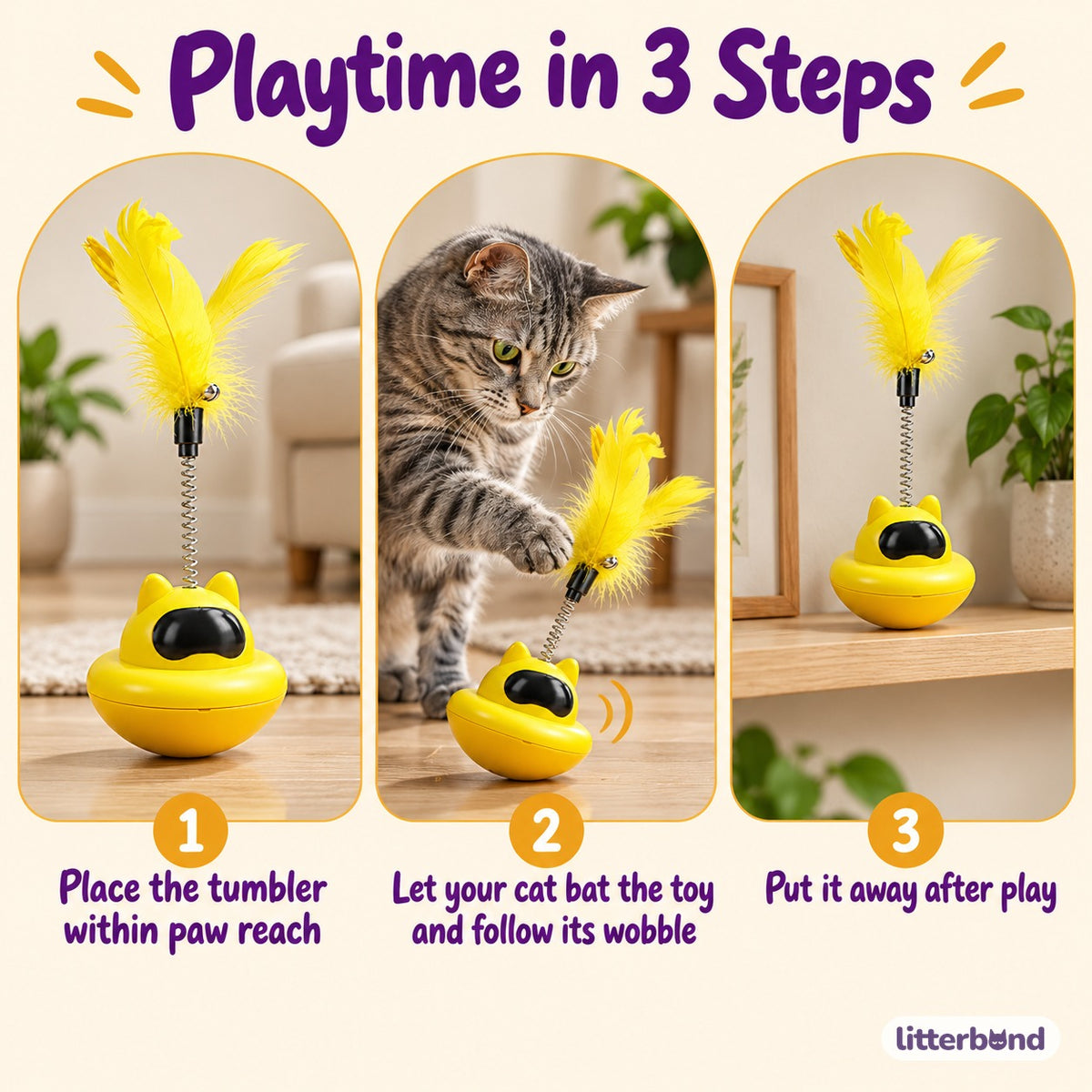 Feather Wobble Tumbler for Batting - how to play