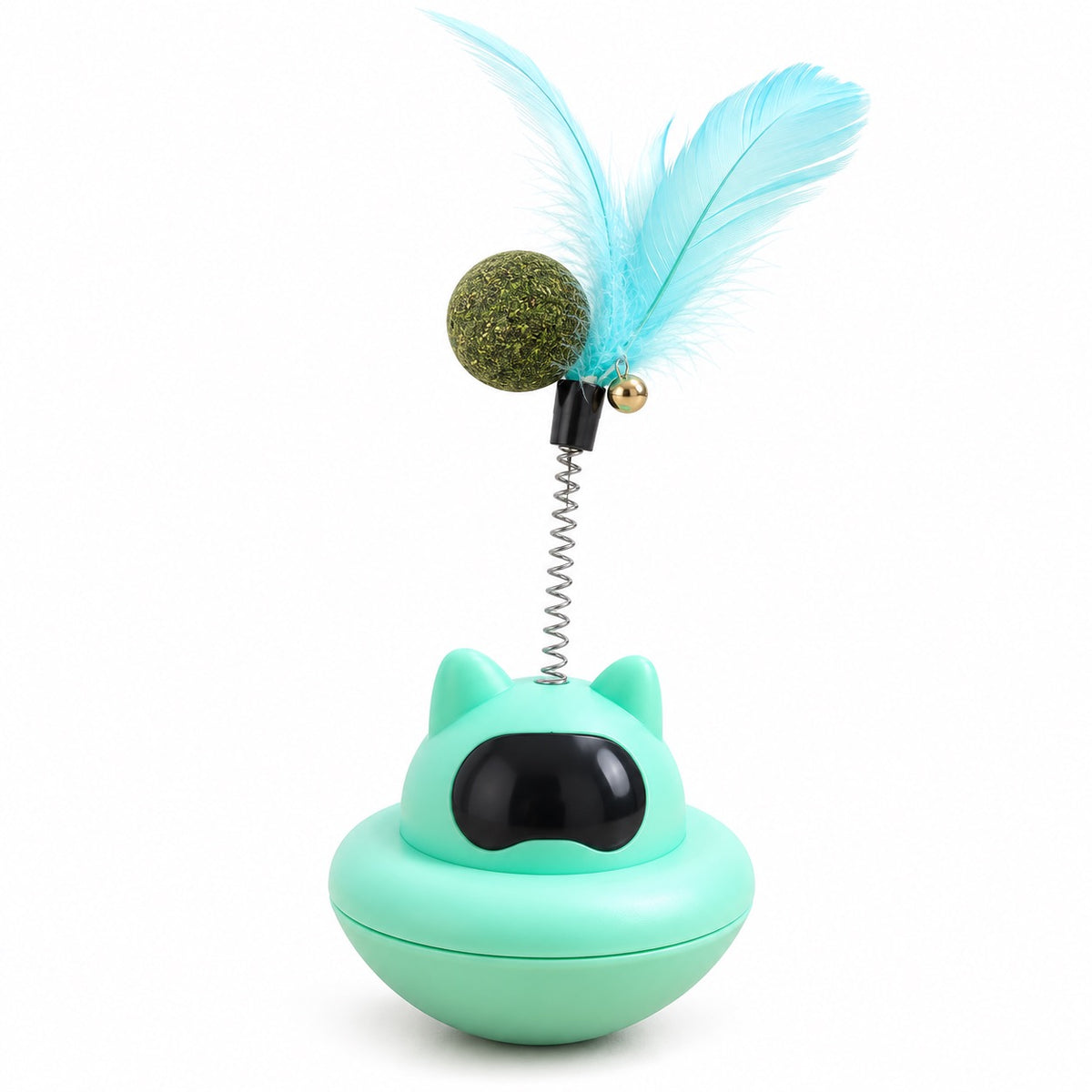 Feather Wobble Tumbler for Batting - Blue with Replaceable Ball