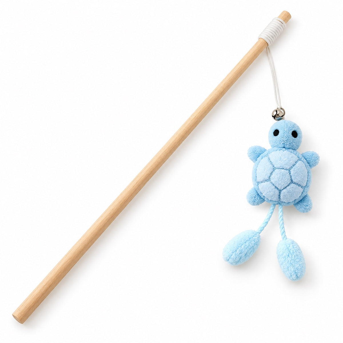 Wooden Teaser Wand for Batting - Blue Turtle