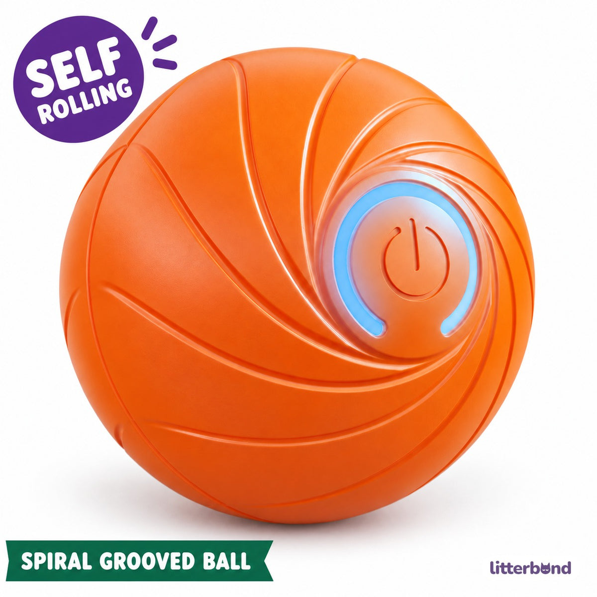 Orange Spiral Ball for Chasing