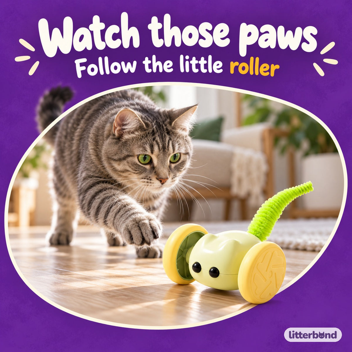 Wheeled Critter Toys for Chasing with a cat