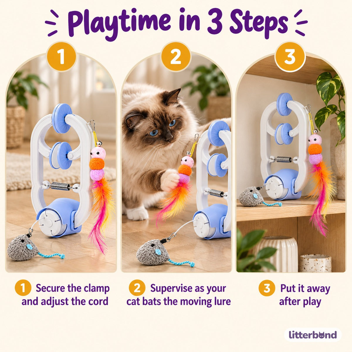 Clamp-On Teaser for Pouncing - how to play