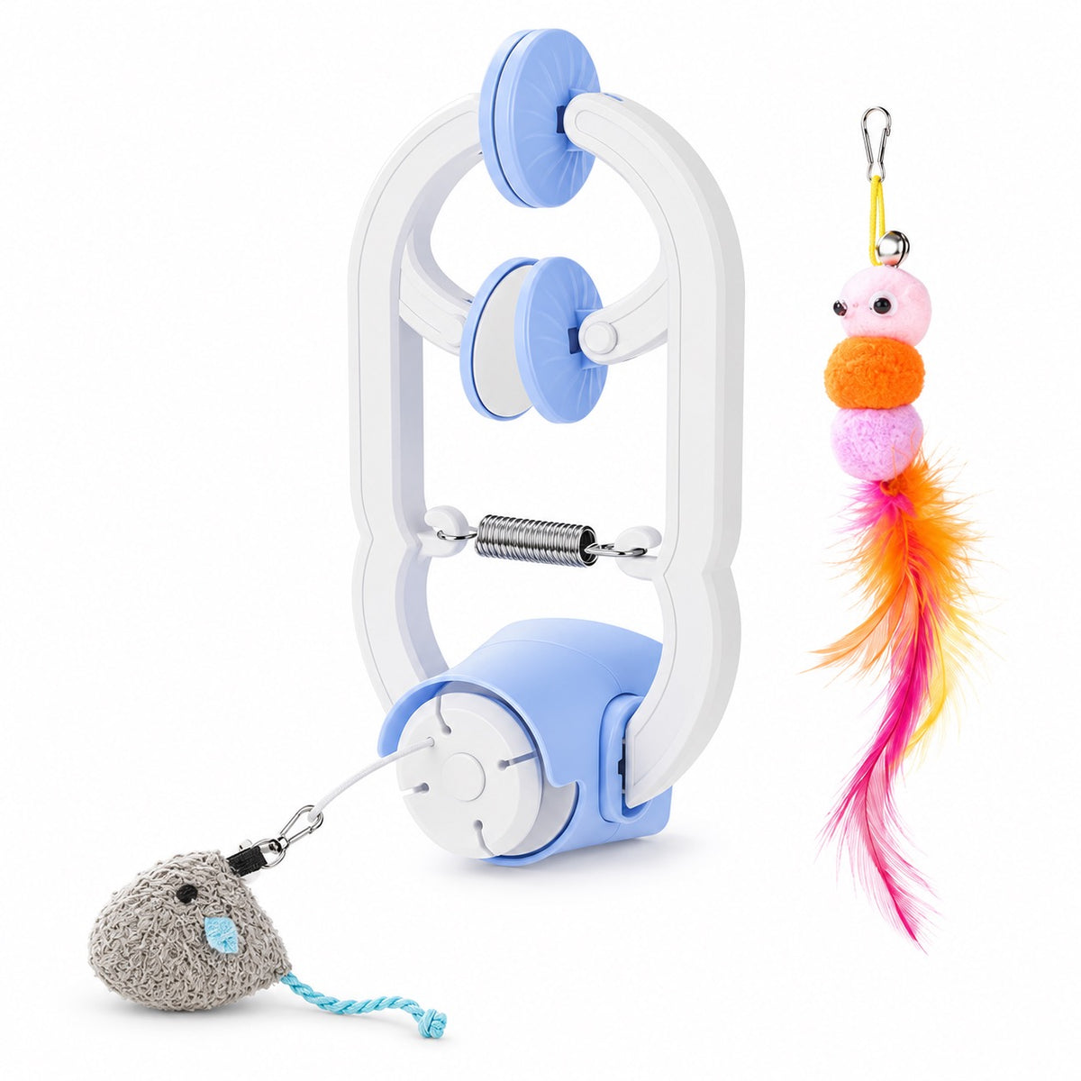Clamp-On Teaser for Pouncing - Blue and White