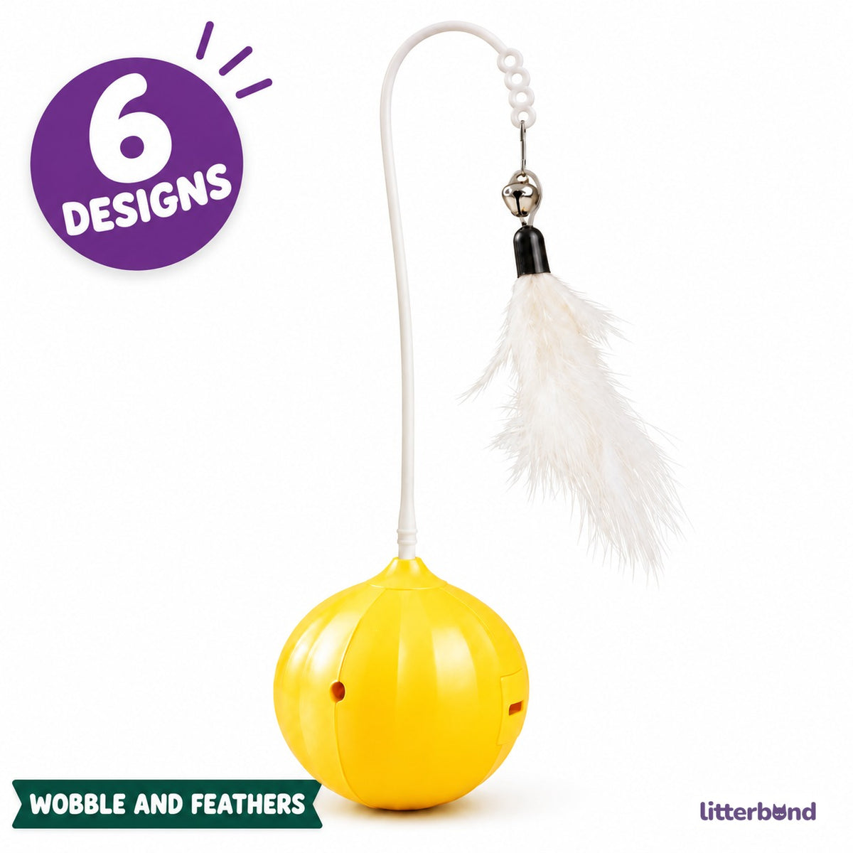 Wobble Feather Toy for Batting