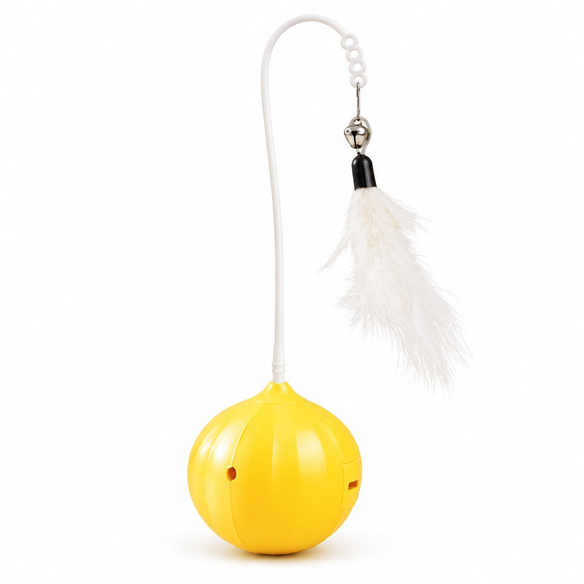 Wobble Feather Toy for Batting - Lemon Yellow Onion