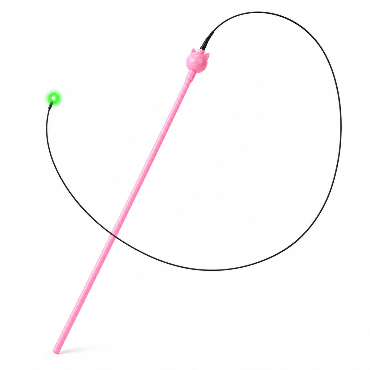 Light-Up Teaser Wands for Pouncing - Pink Fiber-Optic Wand