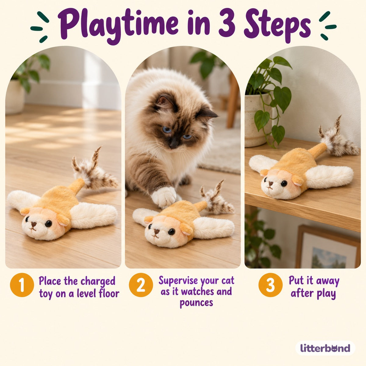 Flying Squirrel Toy for Pouncing - how to play