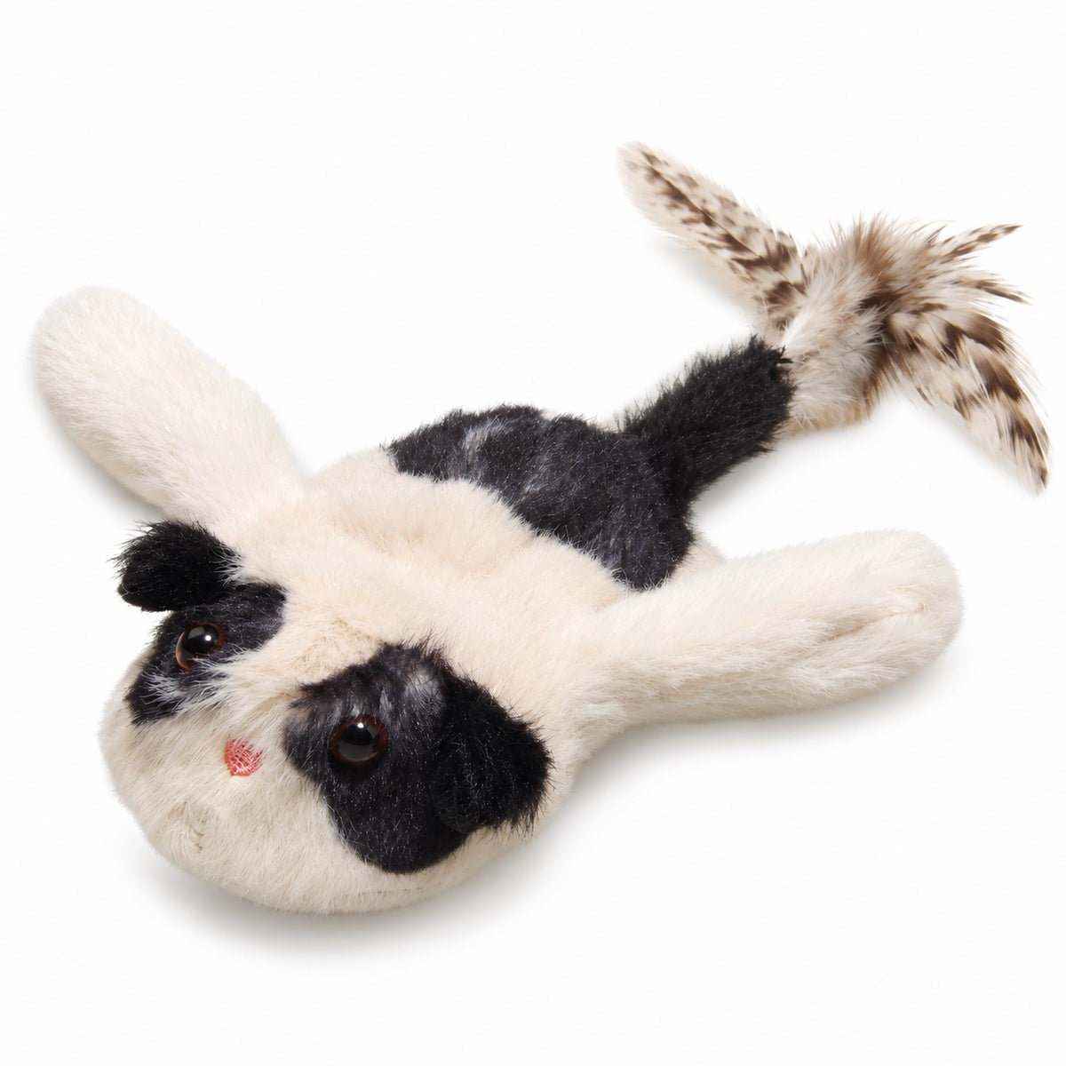 Flying Squirrel Toy for Pouncing - Black and White