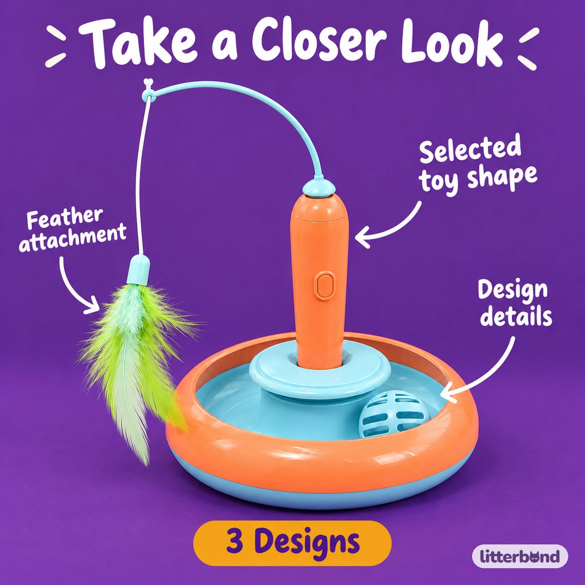 Carrot & Saucer Toys for Batting - close-up details