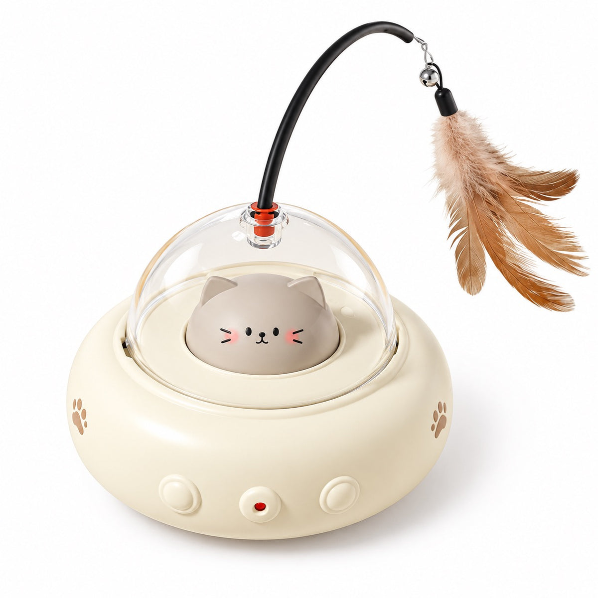 Carrot & Saucer Toys for Batting - Cream Laser Saucer