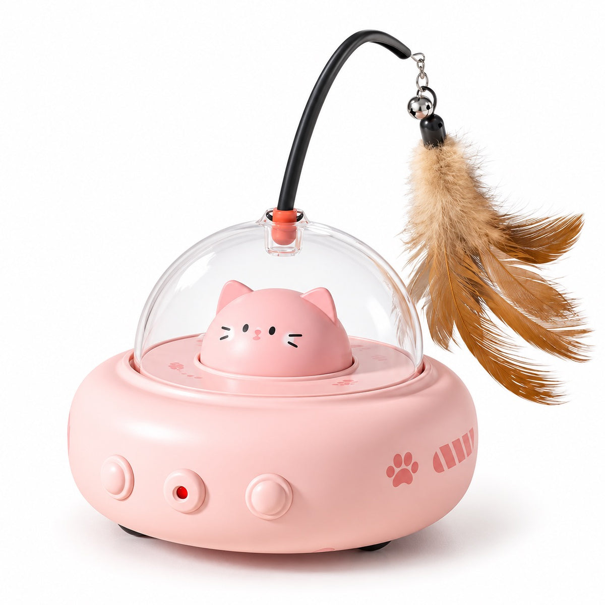 Carrot & Saucer Toys for Batting - Pink Laser Saucer