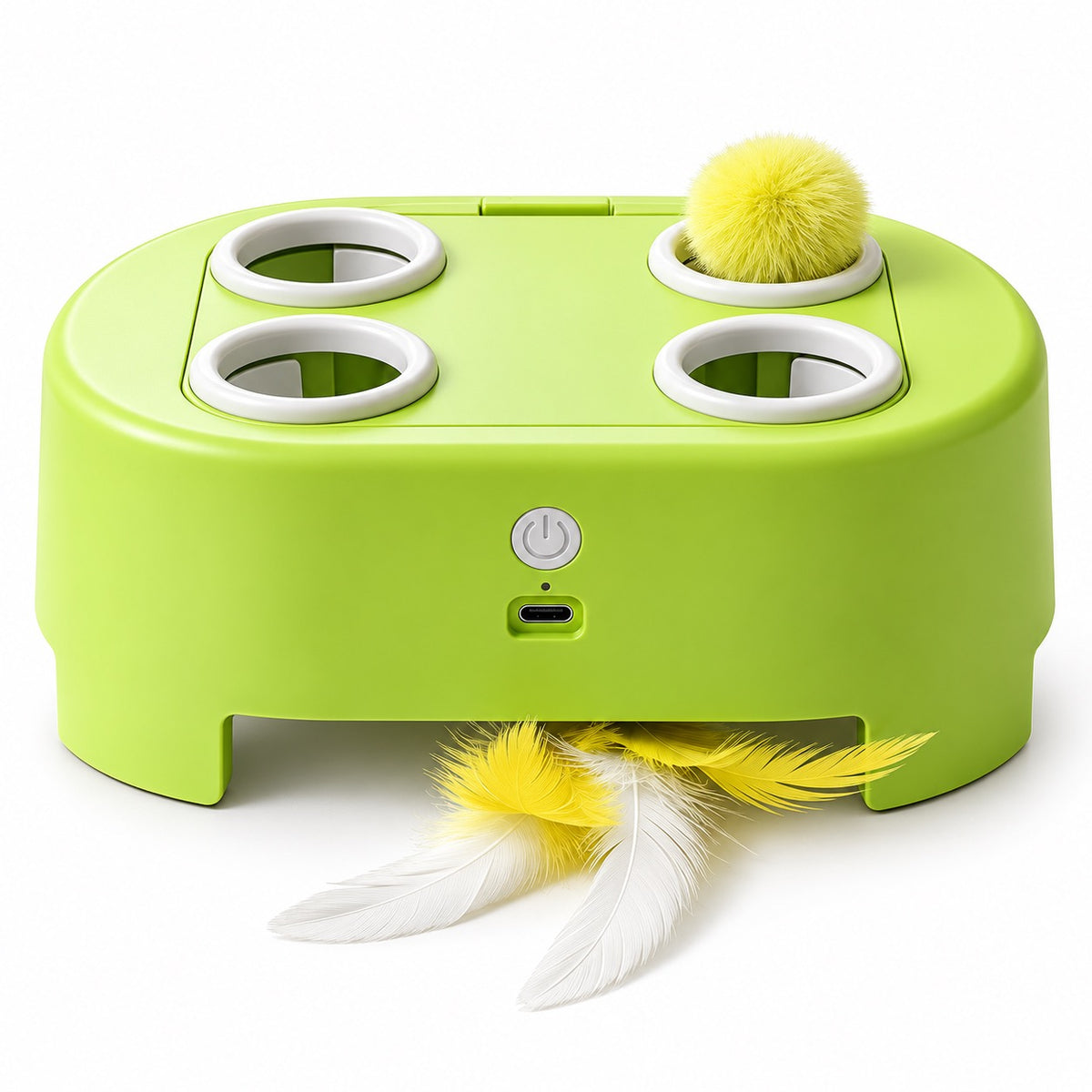 Pop-Up Pom-Pom Toy for Pouncing - Green