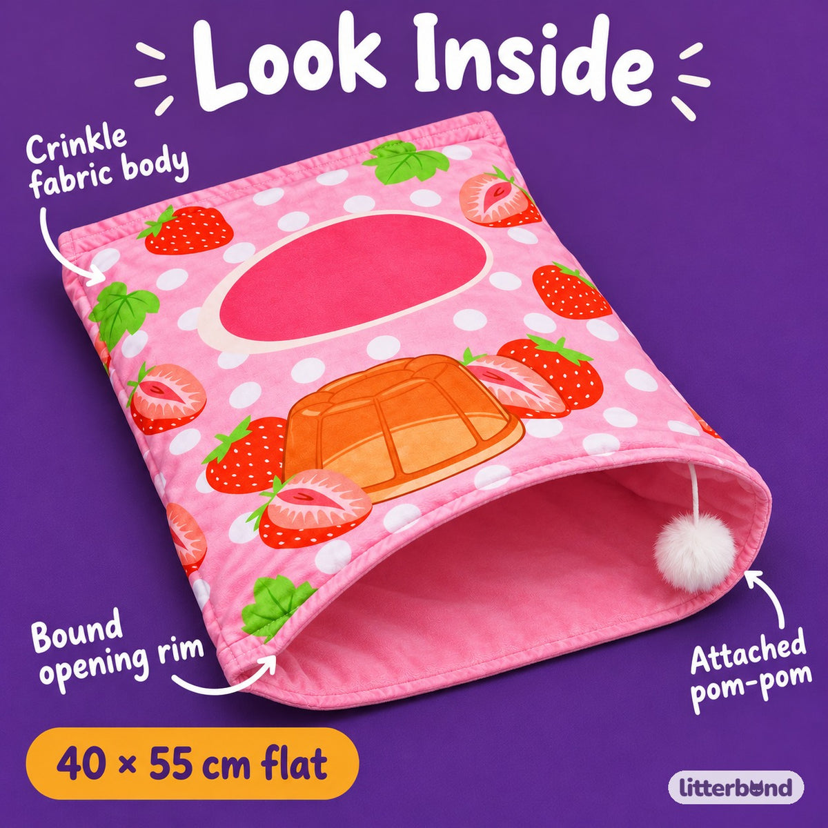 Snack Crinkle Bag for Hiding - close-up details