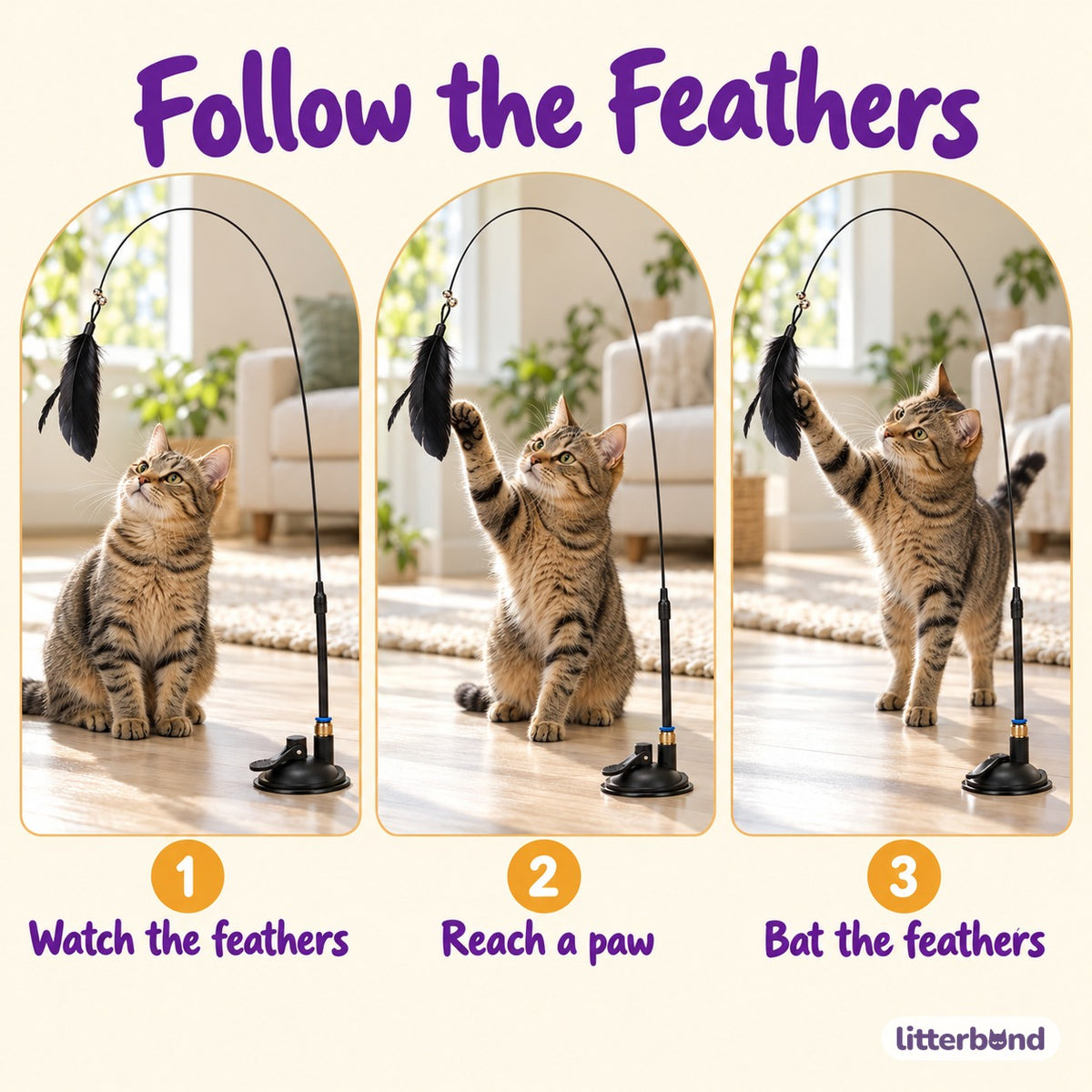 Suction Feather Wand for Batting - how to play