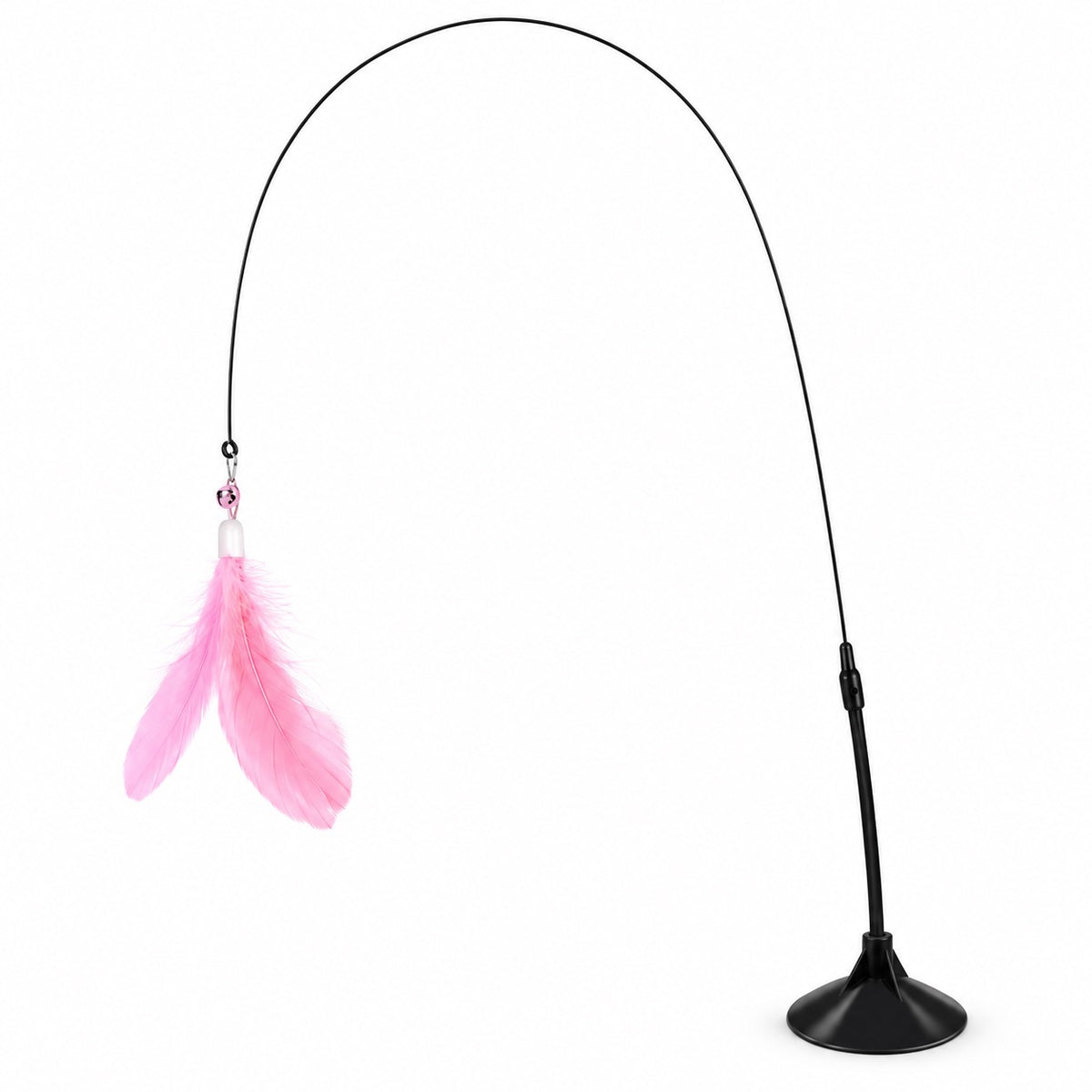 Suction Feather Wand for Batting - Standard Base Pink