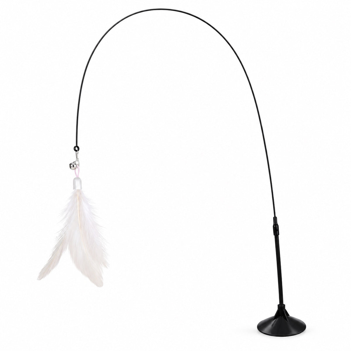 Suction Feather Wand for Batting - Standard Base White