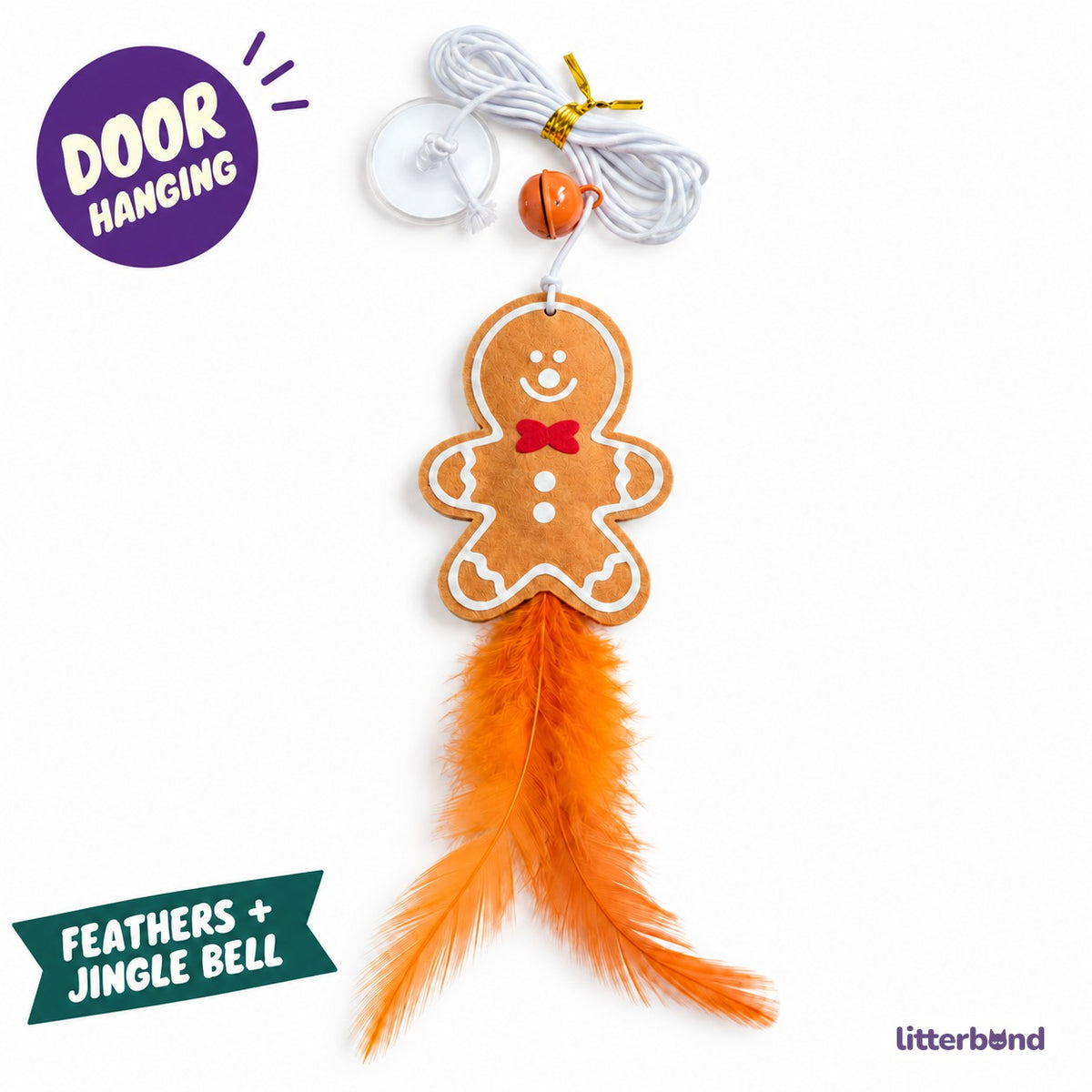 Gingerbread Feather Door Toy