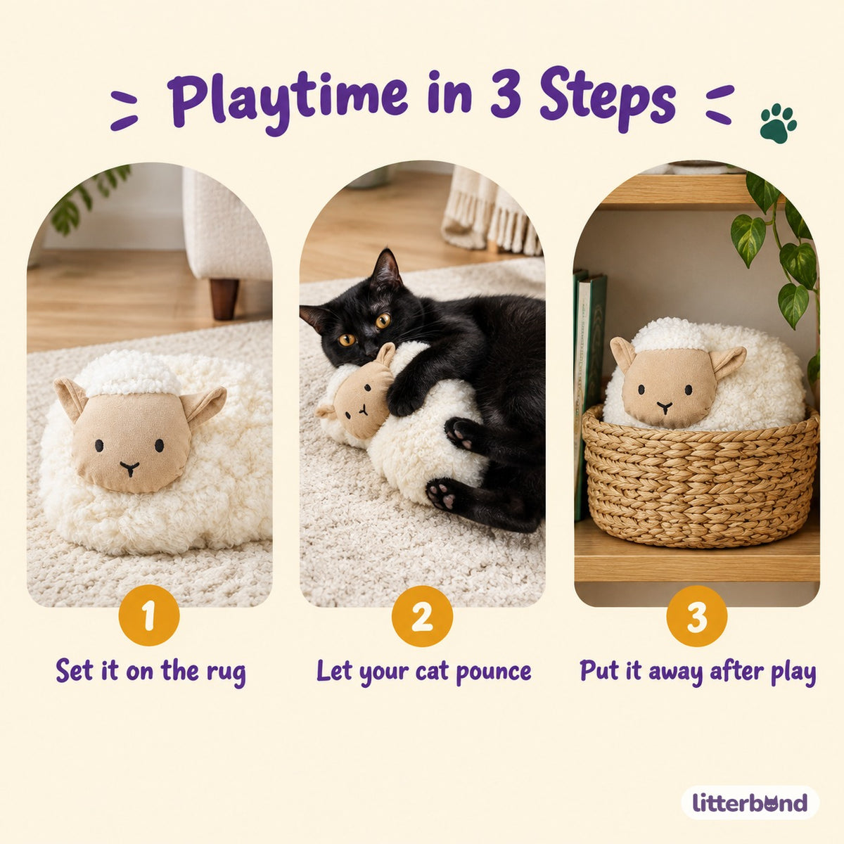 Curly Fleece Lamb Toy - how to play