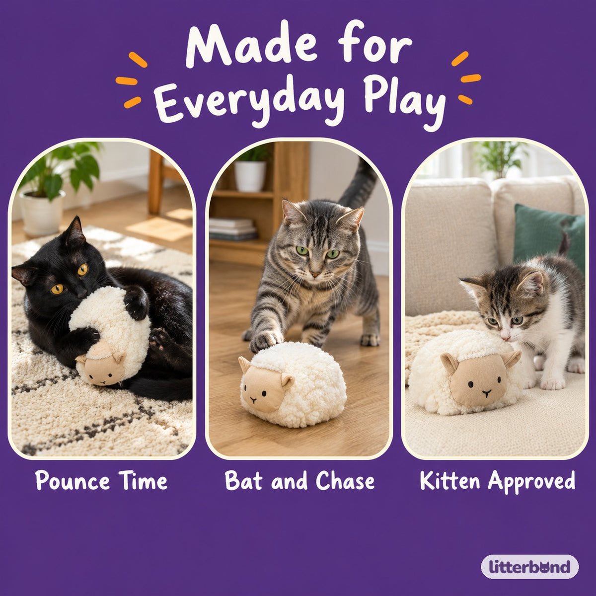 Curly Fleece Lamb Toy - playtime at home