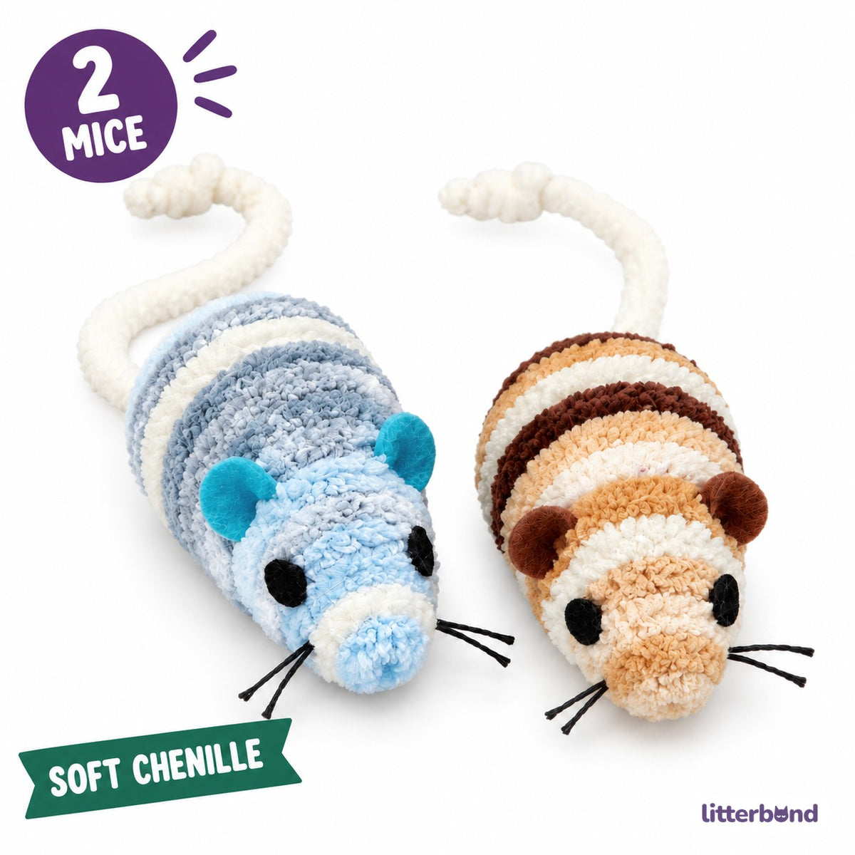 Blue and Tan Mouse Pair