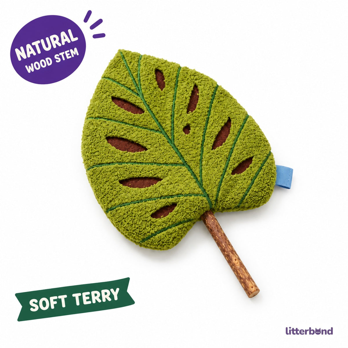 Terry Leaf with Wood Stem