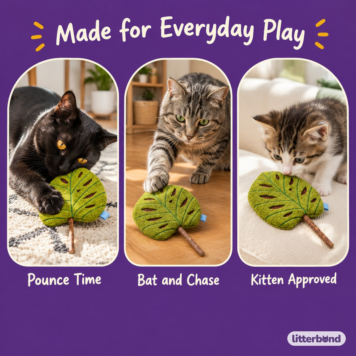 Terry Leaf with Wood Stem - playtime at home