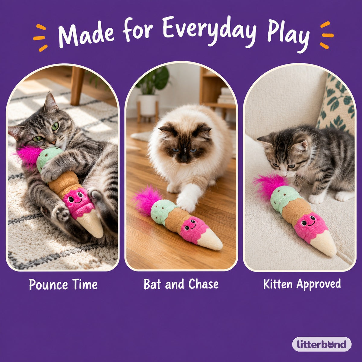 Triple Scoop Feather Cone - playtime at home