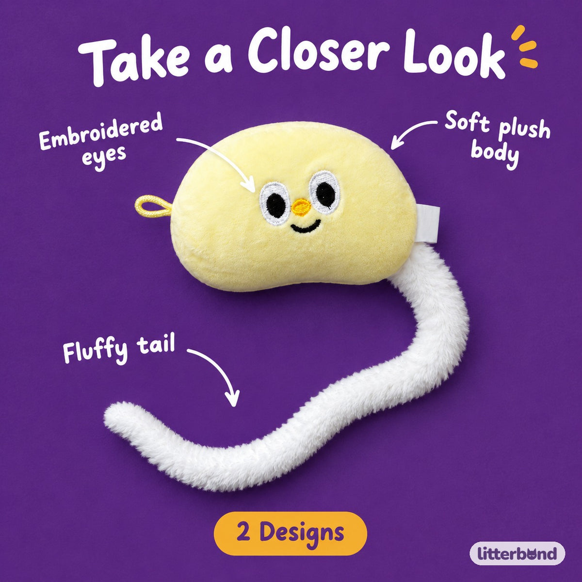 Long-Tail Bean Plushies - close-up details