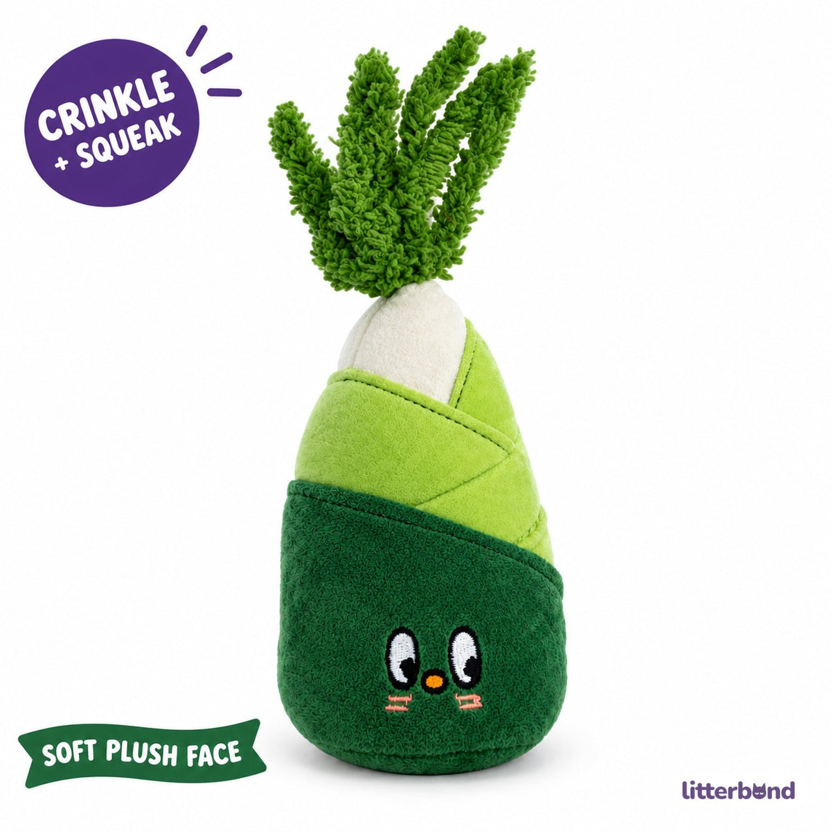 Squeaky Crinkle Bamboo Plush