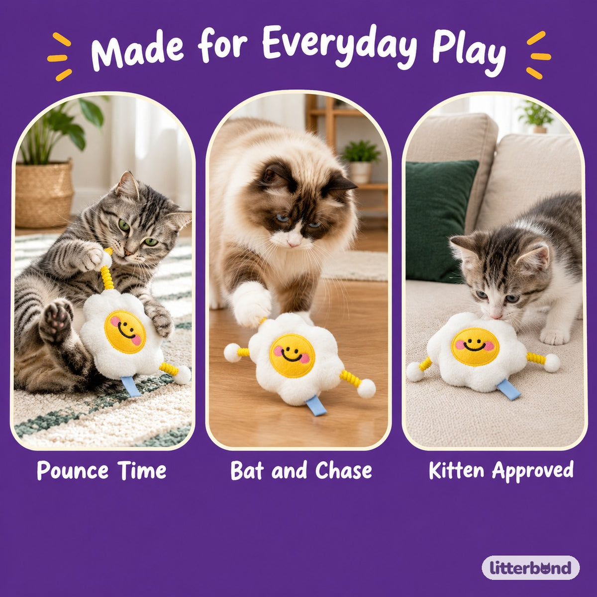 Stretchy-Arm Egg Plush - playtime at home