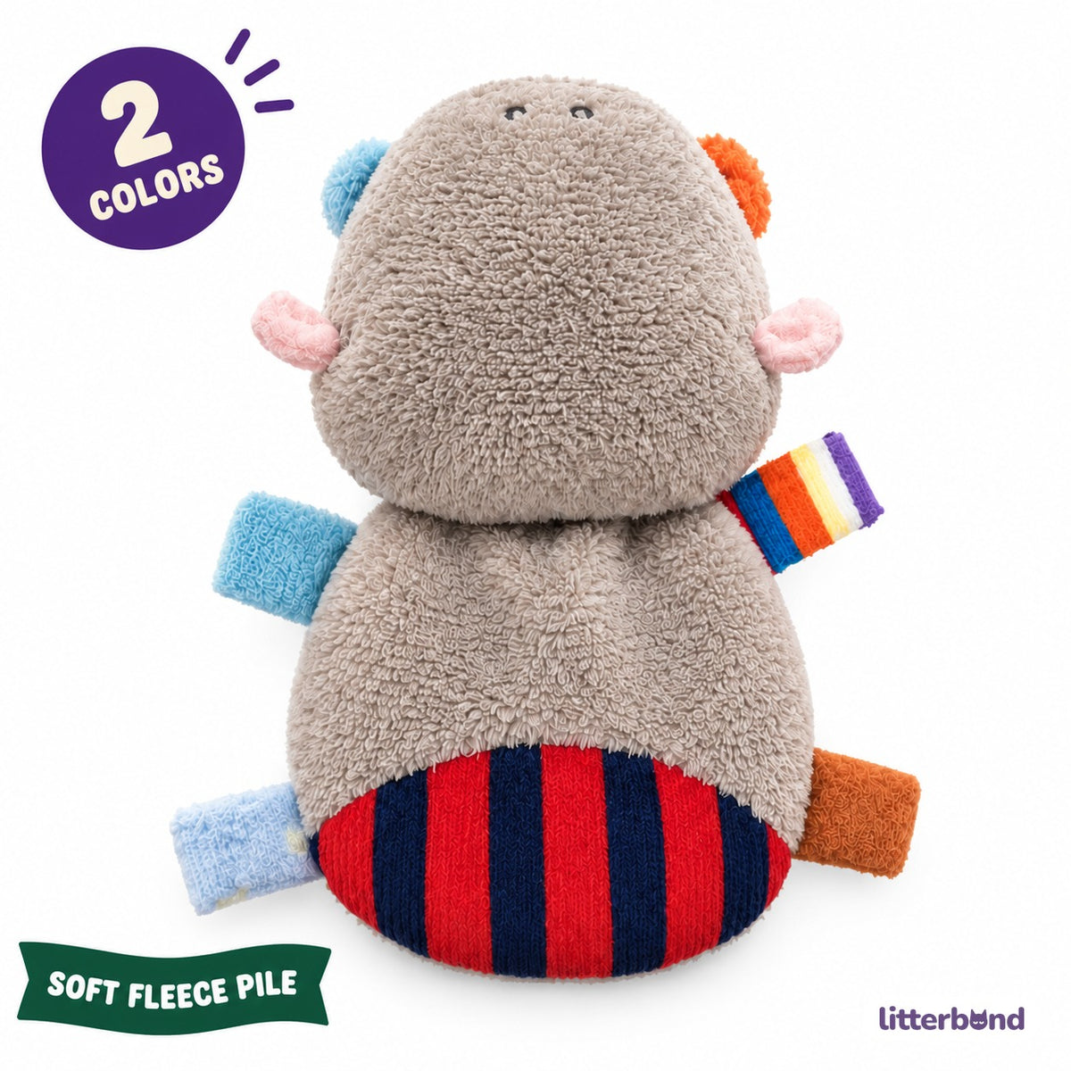 Fleece Tab Hippo Plushies