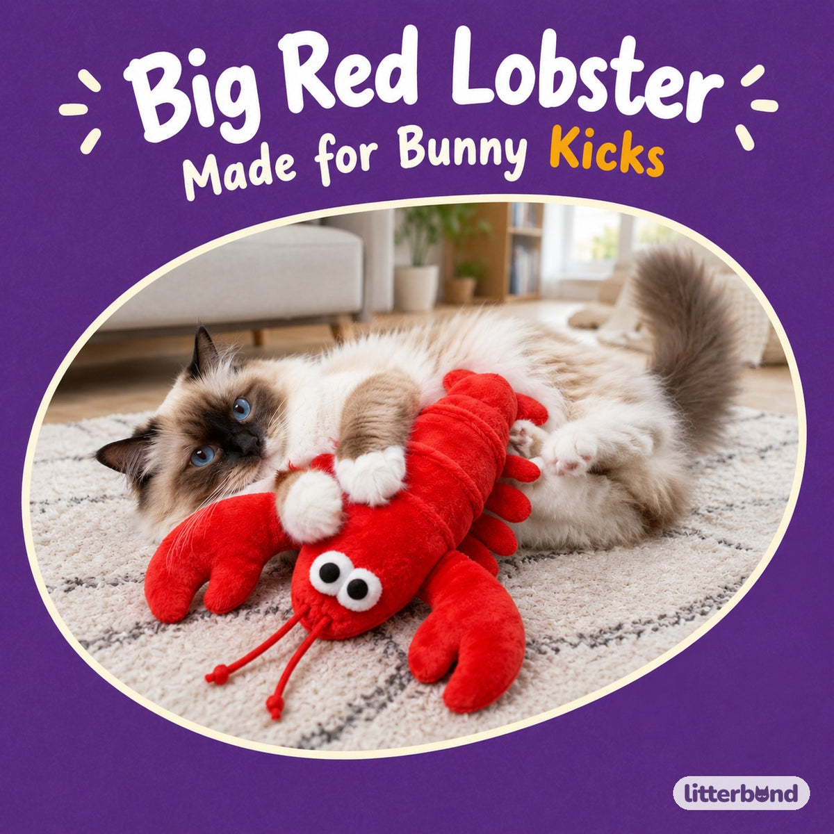 Red Claw Lobster Kicker with a cat