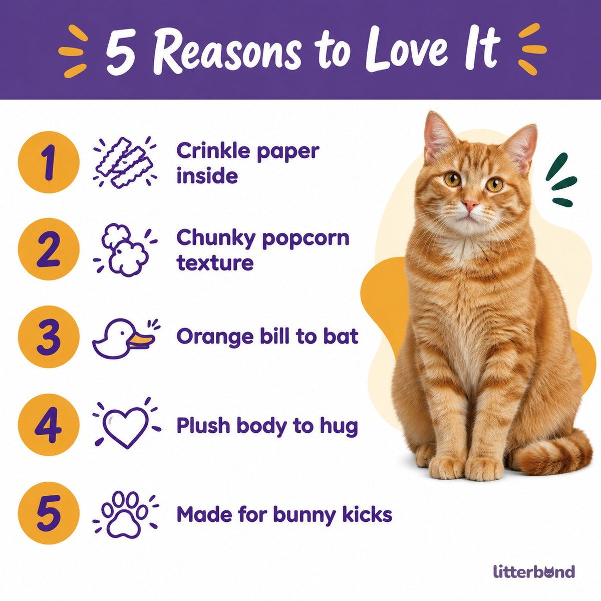 Popcorn Chenille Duck Kicker - 5 reasons to love it