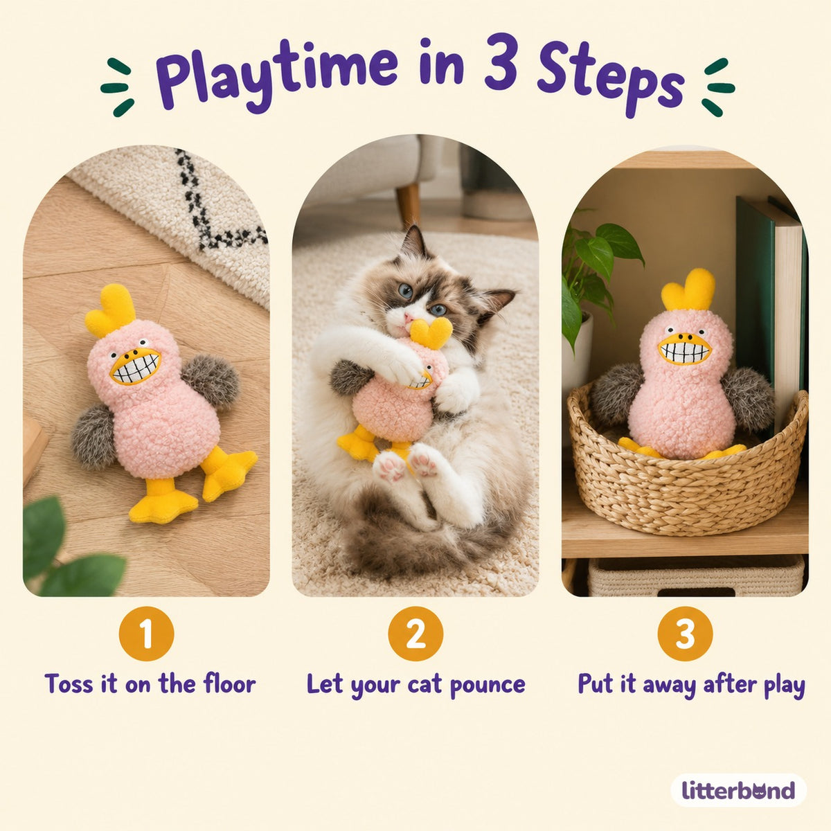 Curly Pink Grin Duck - how to play