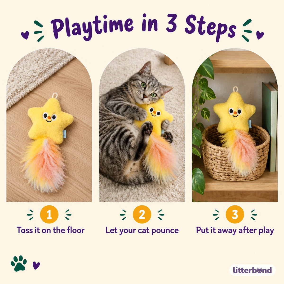 Yellow Shooting Star Toy - how to play