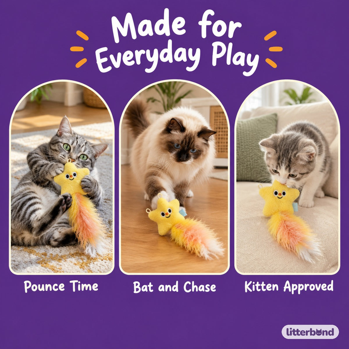 Yellow Shooting Star Toy - playtime at home