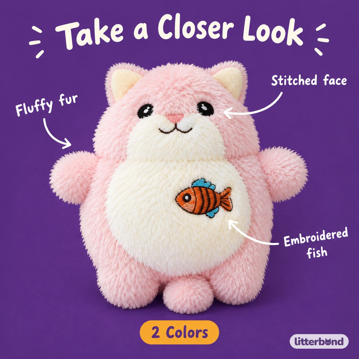 Pastel Fish-Tummy Pals - close-up details