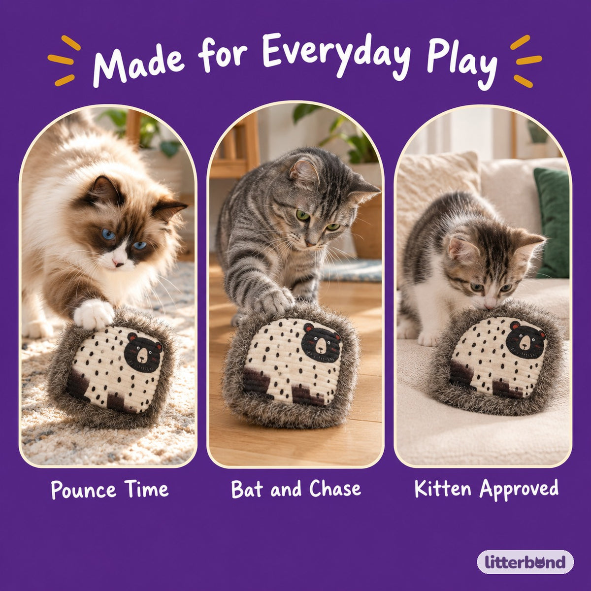 Bear & Lamb Corduroy Pillows - playtime at home