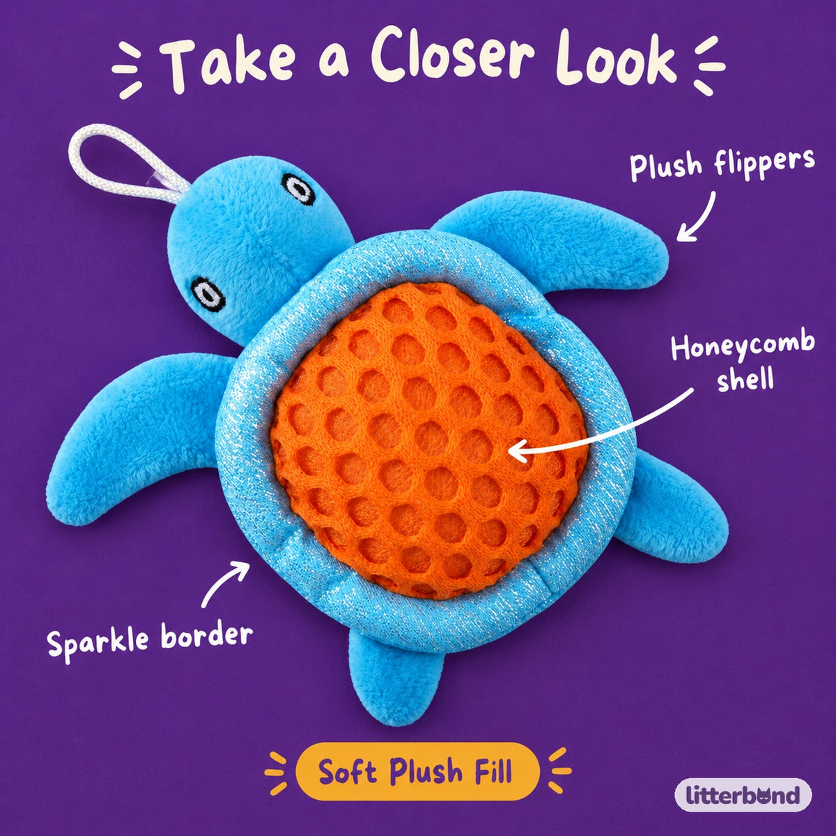 Sparkle Shell Sea Turtle - close-up details