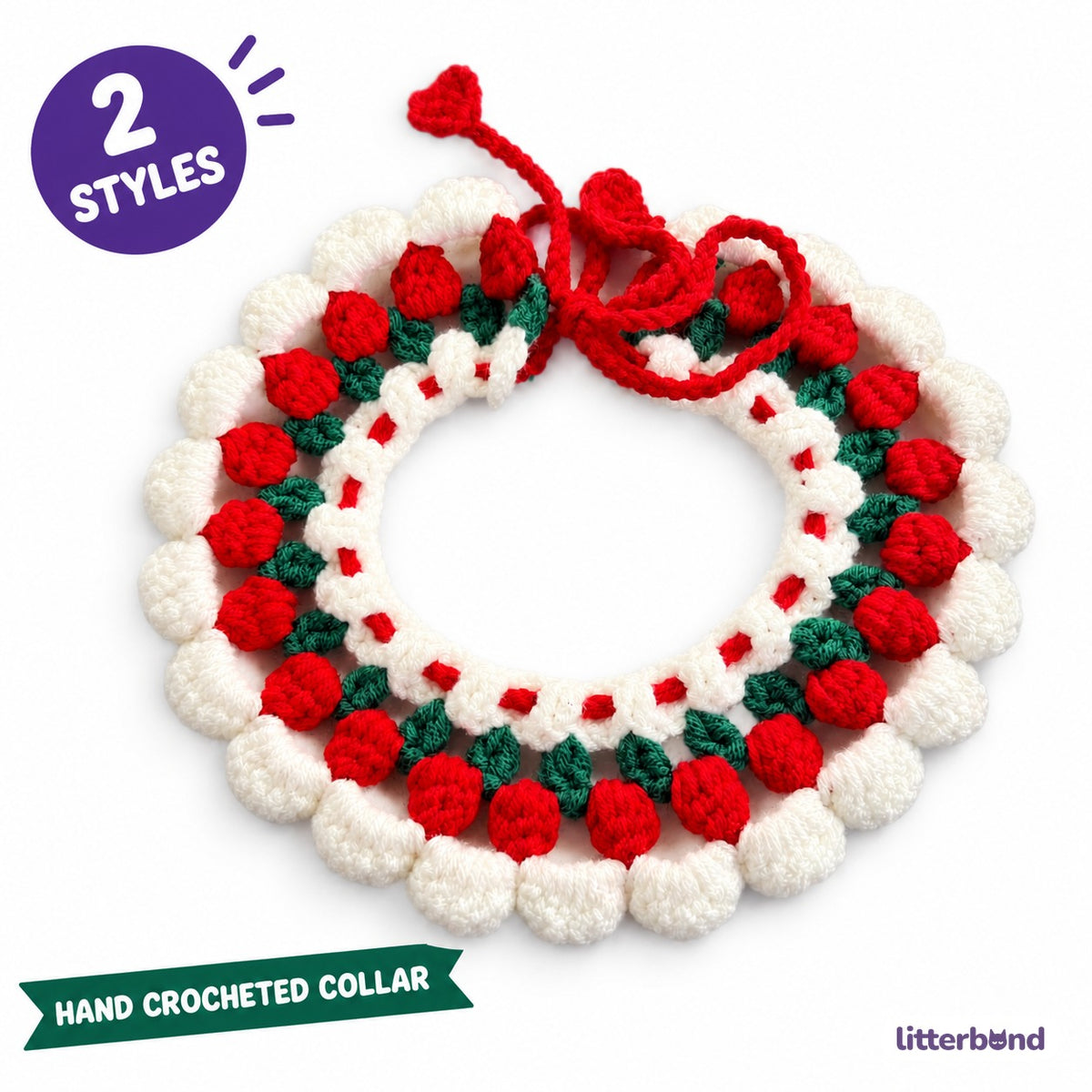 Round Bobble Ring Crochet Collar