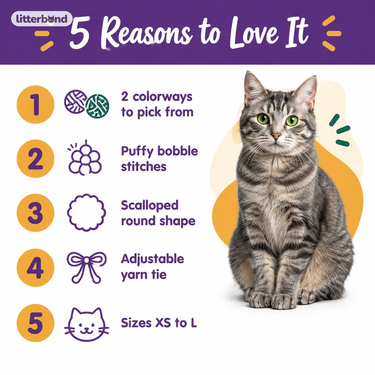 Round Bobble Ring Crochet Collar - 5 reasons to love it