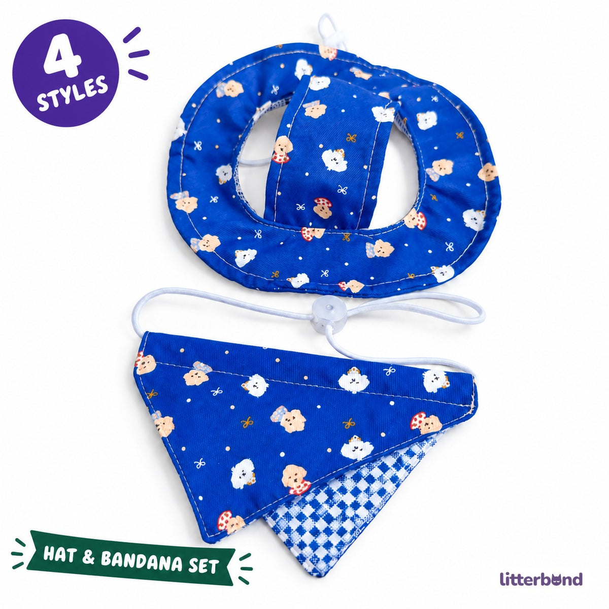 Pup Print Hat & Bandana Set