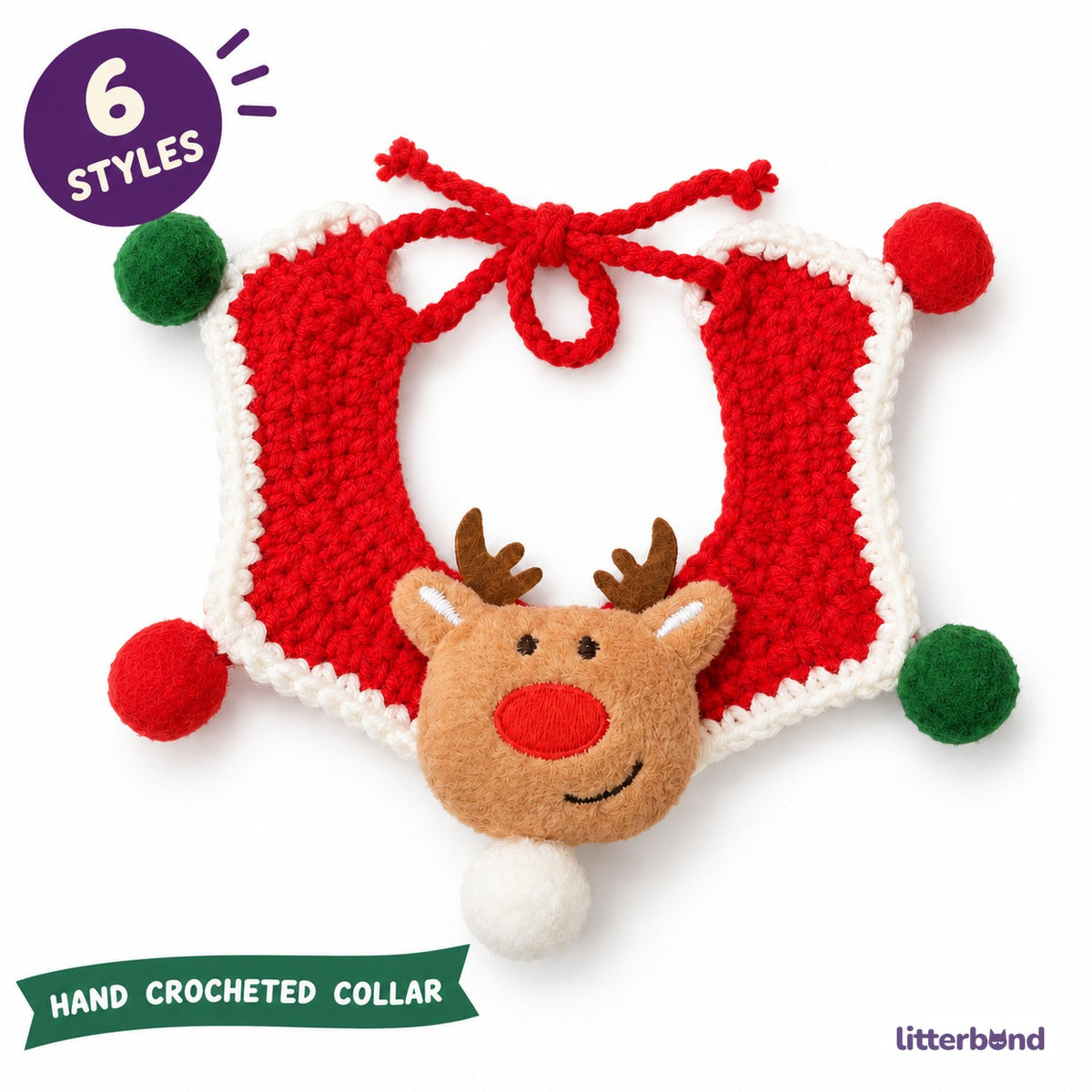 Christmas Crochet Charm Collar