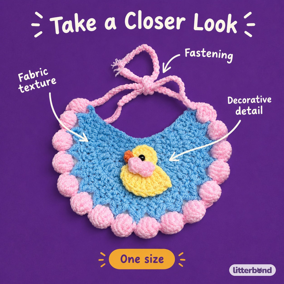 Crochet Hat & Bib Options - close-up details