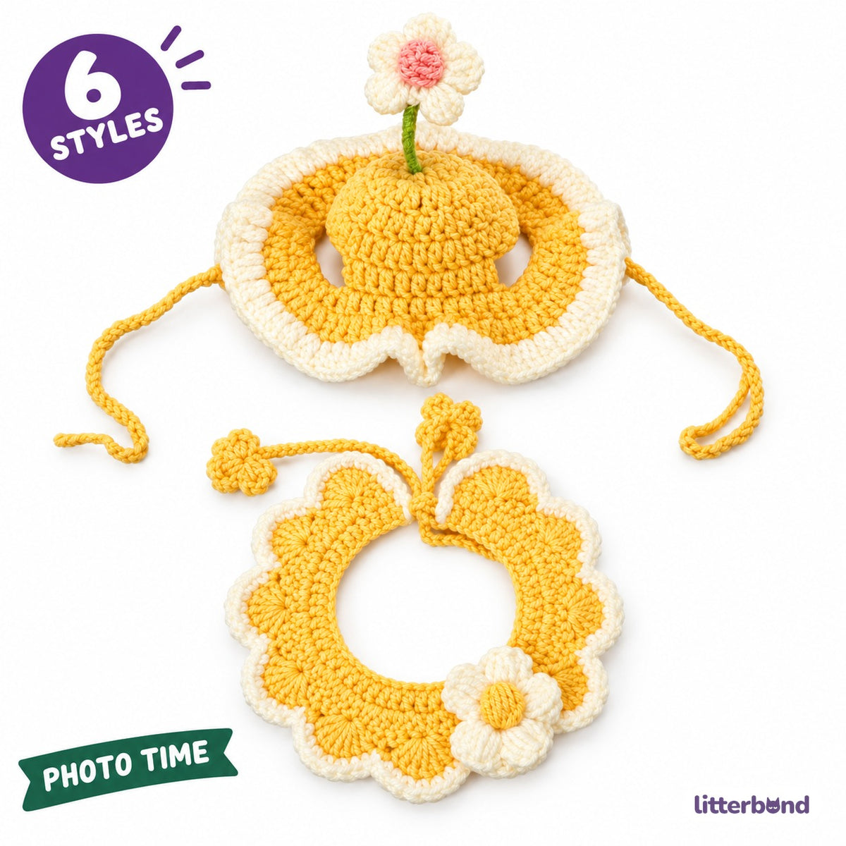 Daisy & Bunny Hat and Collar Options
