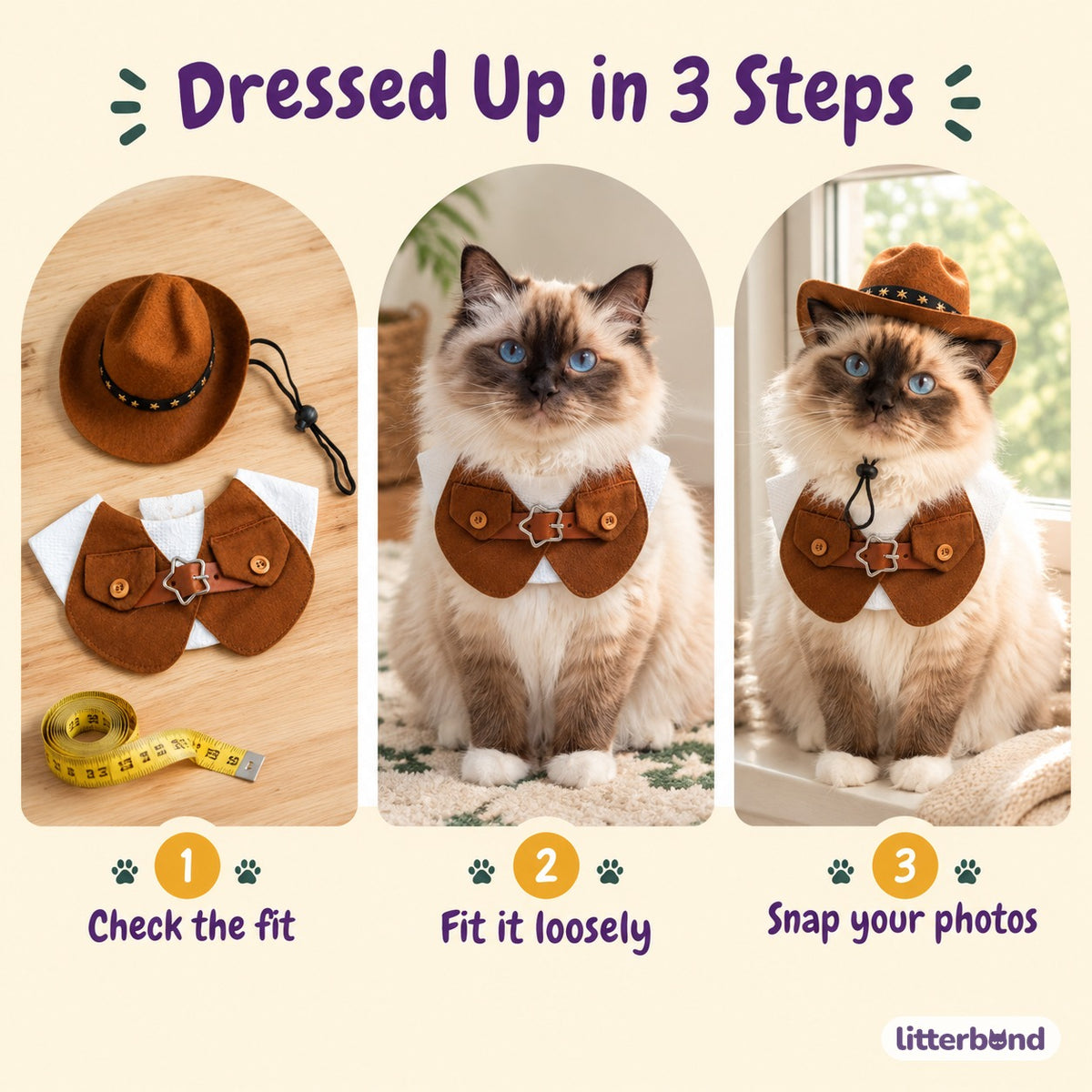 Western Hat & Collar Options - how to put it on