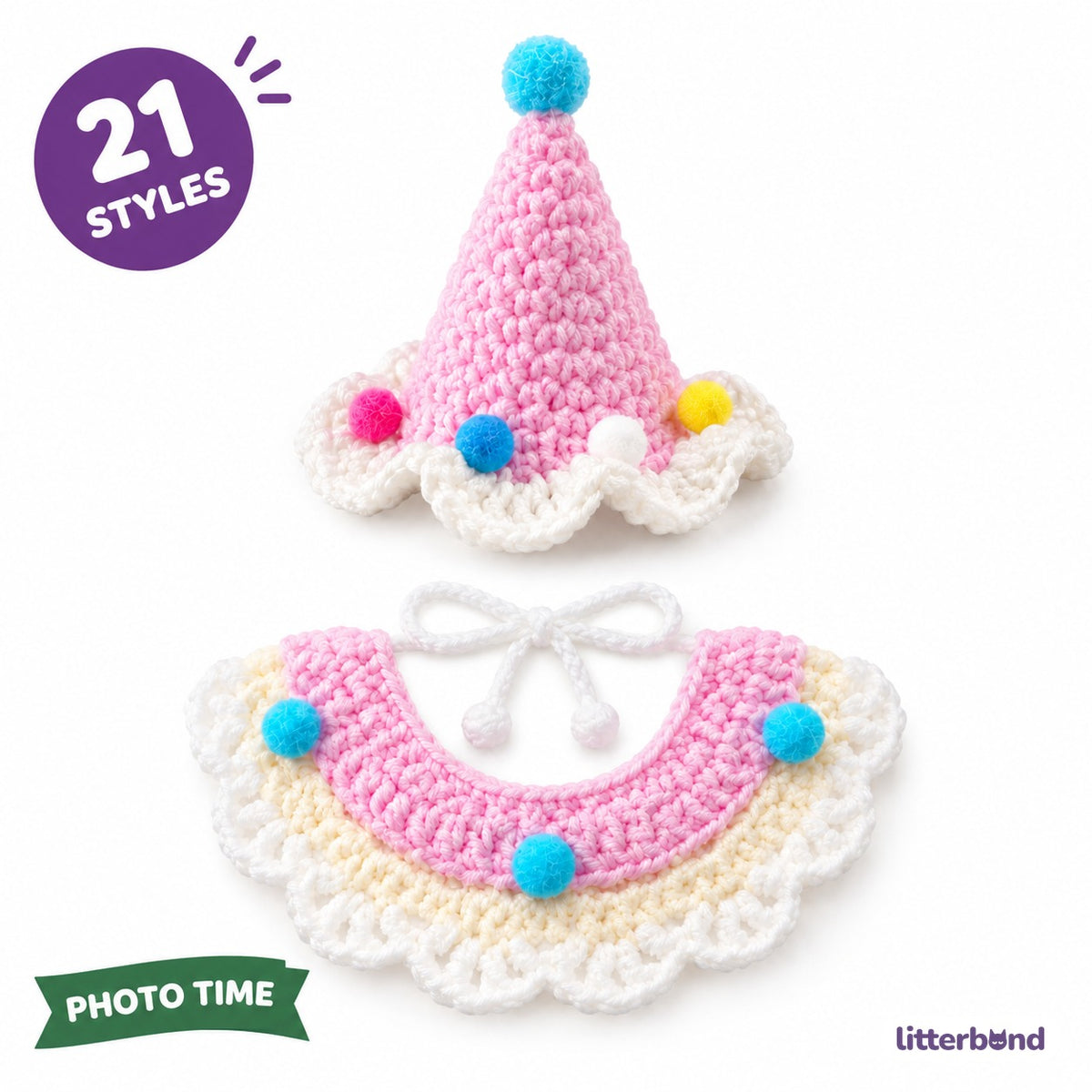 Crochet Party Hat & Collar Options