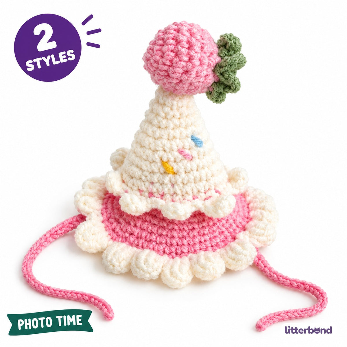 Strawberry Sprinkle Cone Hat